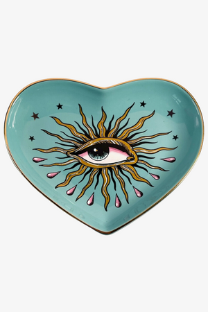 Pop Art Eye Ceramic Heart Dish