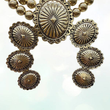 Load image into Gallery viewer, Western Concho Squash Blossom Necklace
