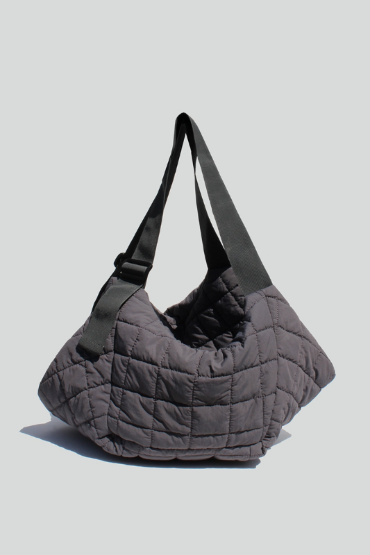 Jenna Quilted Tote - Charcoal