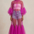 Load image into Gallery viewer, Estelle Tulle Kaftan- Pink

