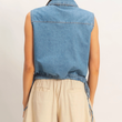 Load image into Gallery viewer, Delta Denim Top- Light Wash
