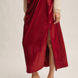 Load image into Gallery viewer, Cheyenne Satin Skirt- Red
