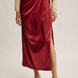 Load image into Gallery viewer, Cheyenne Satin Skirt- Red
