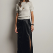 Load image into Gallery viewer, Cheyenne Satin Skirt- Black
