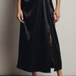 Load image into Gallery viewer, Cheyenne Satin Skirt- Black
