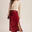 Load image into Gallery viewer, Cheyenne Satin Skirt- Red
