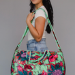 Load image into Gallery viewer, Floral Quilted Weekender
