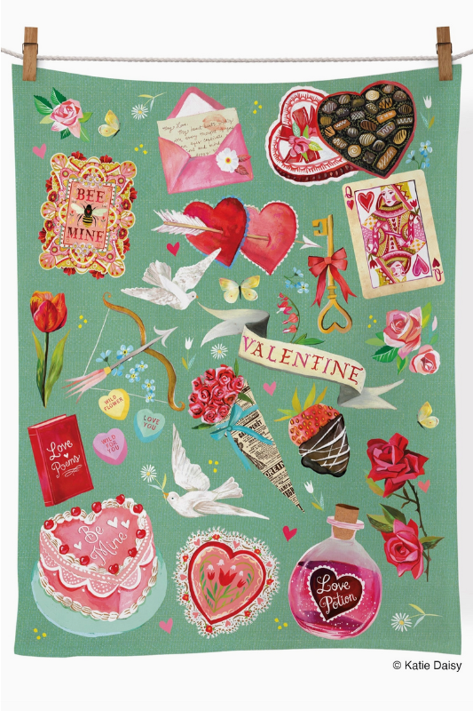 Valentines Classics Tea Towel