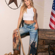 Load image into Gallery viewer, Wild Horses Barrel Jean
