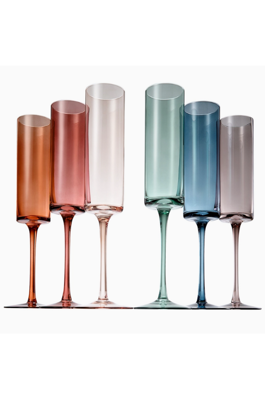 Muted Champagne Flutes