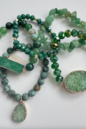 Emerald Bracelet Set