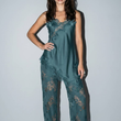 Load image into Gallery viewer, Yazmin Lace Pant- Teal
