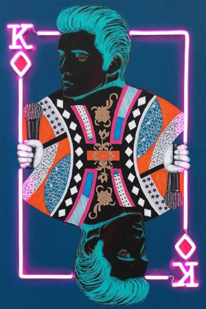 Elvis "King of Rock" Neon Artwork