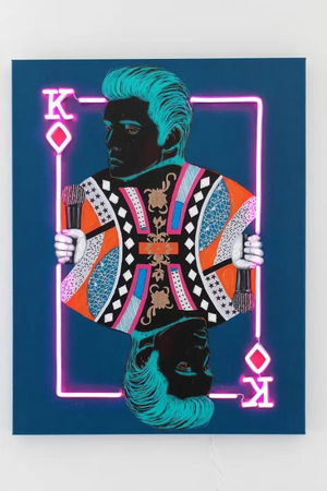 Elvis "King of Rock" Neon Artwork