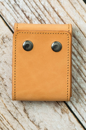 Trifold Leather Wallet - Tan