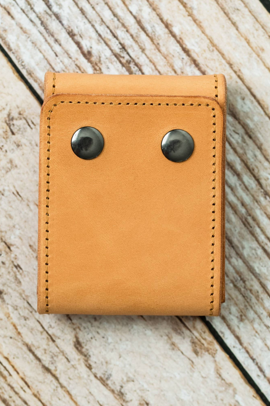 Trifold Leather Wallet - Tan