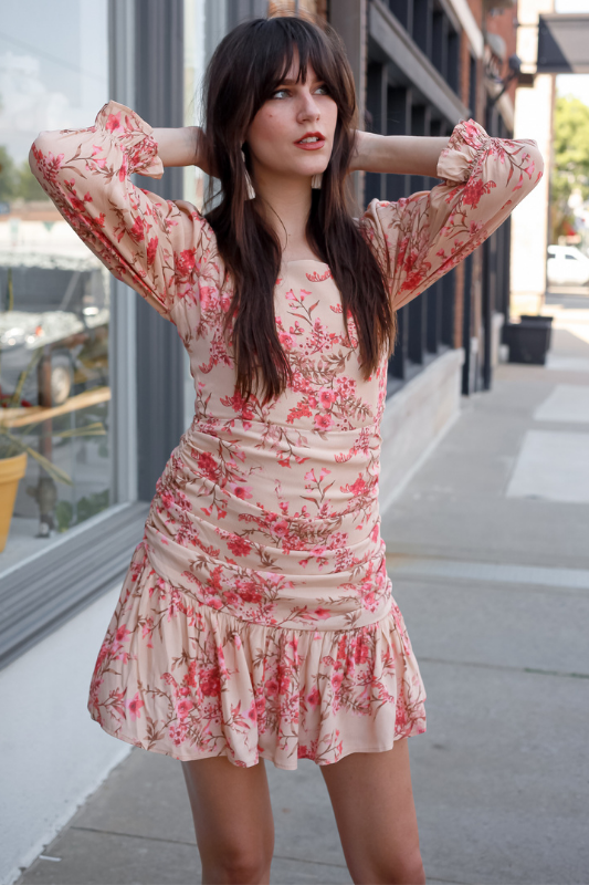 Pink apricot fancy sales dress