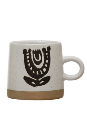 Abstract Stoneware Mug