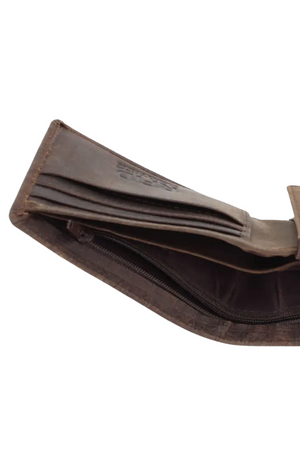 Pinwheel Embossed Leather Wallet