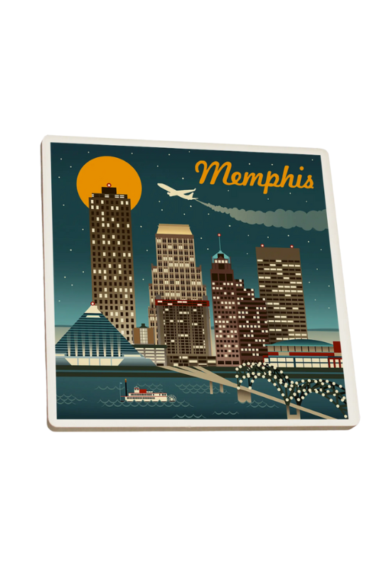 Memphis Retro Skyline Coaster