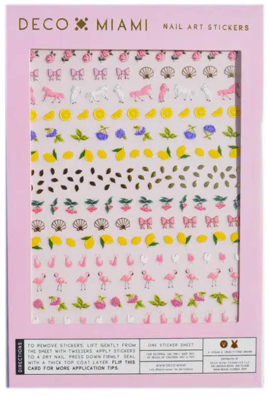 Pink Pony Nail Stickers