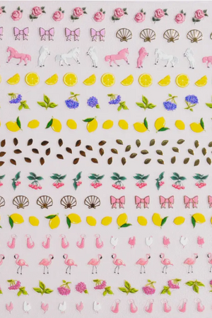 Pink Pony Nail Stickers