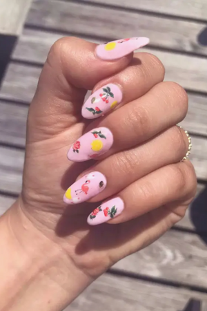 Pink Pony Nail Stickers